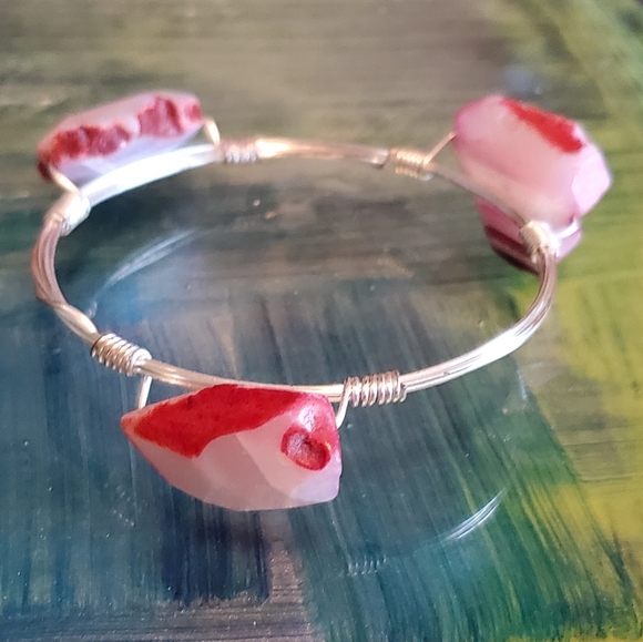 Handcrafted Silver Tone Bangles - Picture 6 of 7